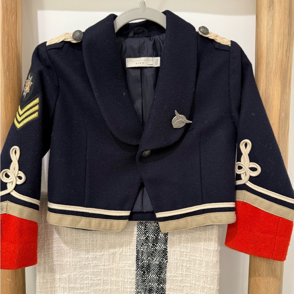 Navy and Red Kids Military Style Jacket